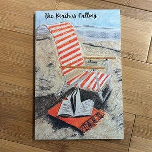 The Beach is Calling Original Artwork Paperback Journal with Lined Blank Pages